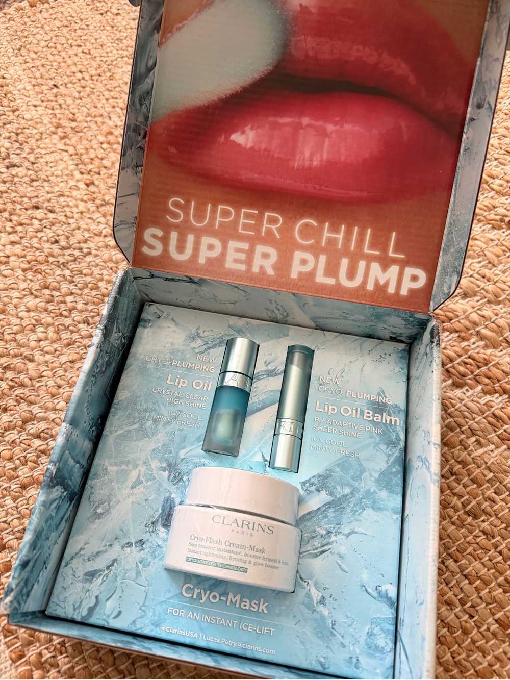 Clarins Cryo-Mask & Lip Oil + Balm Set